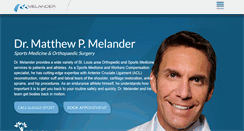 Desktop Screenshot of melandersportsmedicine.com